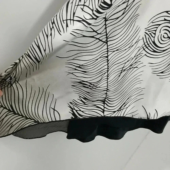 {Amy Michelson for Holly Harp} Vintage Feather Print Dress - Picture 8 of 14